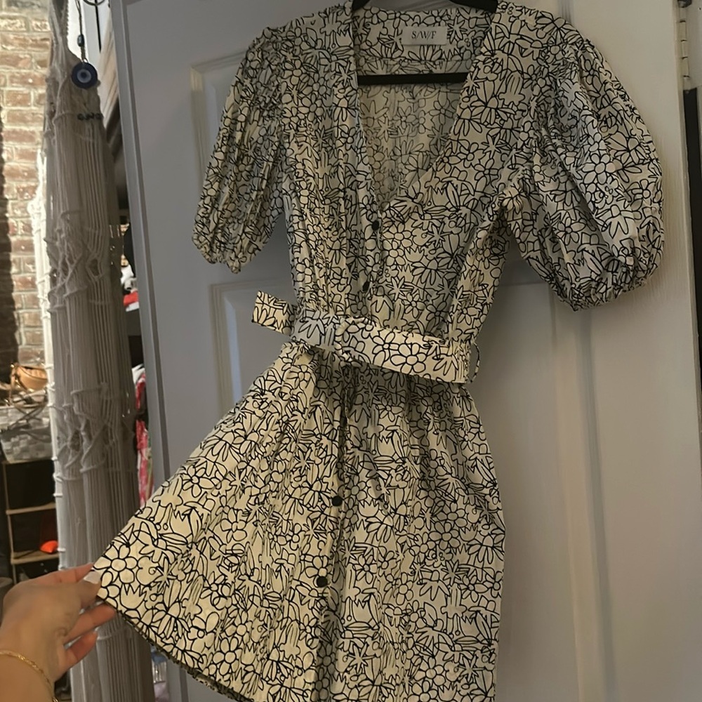 S/W/F puff sleeve mini dress